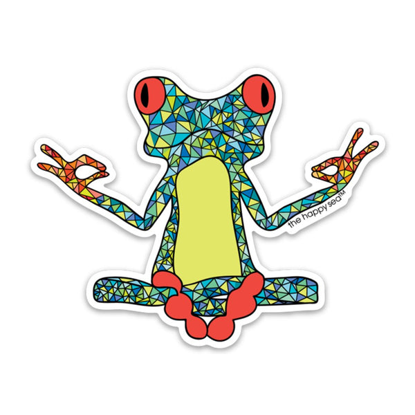 Yoga Frog Vinyl Sticker